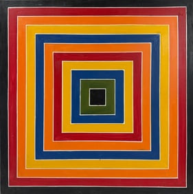 Frank Stella American 1936-2024 Oil on Canvas In the style of. Jasper Johns, Pollock, Newman Era