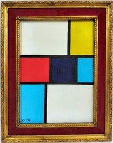 Piet Mondrian Dutch 1872- 1911 Oil on Canvas Painting in the style of. Kandinsky, Malevich, Period.