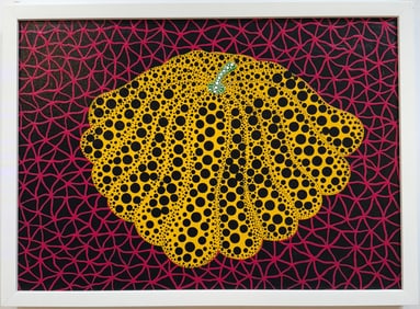 Yayoi Kusama (B.1929), In the Style of. Andy Warhol and Haring Pop Art Era. Oil on Canvas