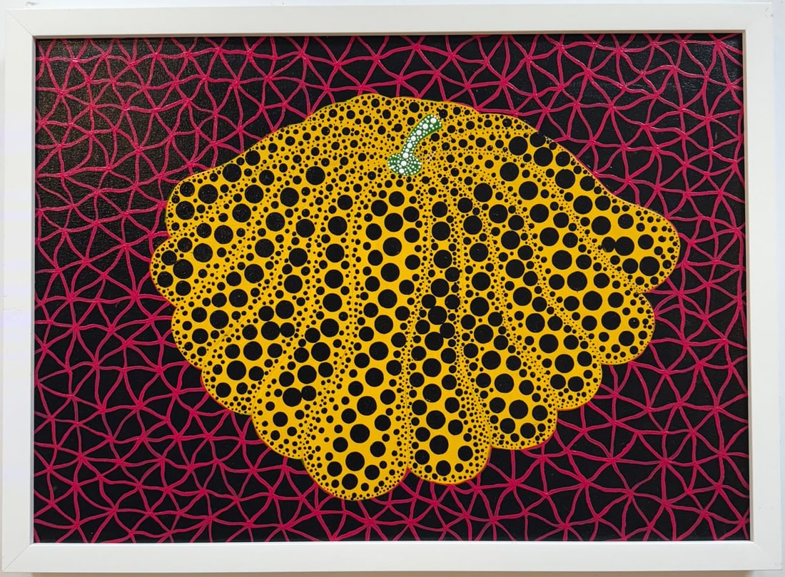 Yayoi Kusama (B.1929), In the Style of. Andy Warhol and Haring Pop Art Era. Oil on Canvas (1 of 7)