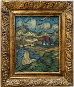 Vincent Van Gogh Dutch 1853-1890 Oil on Canvas painting in the style of. Gaugin, Monet, Degas Period
