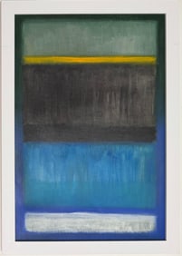 Mark Rothko Russian 1903 - 1970 Oil on canvas painting in the style of. Pollock, Kline, Abstract Era