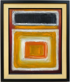 Mark Rothko Russian 1903 - 1970 Oil on canvas painting in the style of. Pollock, Kline, Abstract Era