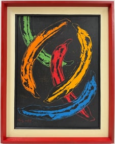 Andy Warhol American 1928-1987 Acrylic on Canvas Painting in the style of. Basquiat Pop Art Era