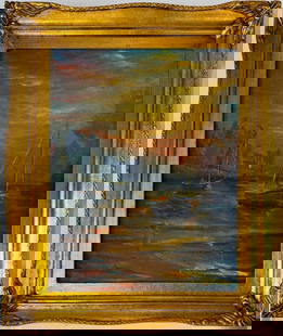Claude Monet French 1840 - 1926 Oil on Canvas In the Style of. Renoir & Manet Impressionist Era.: Title: Untitled Technique: Oil on canvas Dimensions: 17 x 13 inches Date: Undated Provenance: Private collection Condition: Good Visual Description:This atmospheric oil on canvas captures a tranquil h