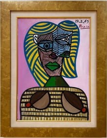 Pablo Picasso Spanish Oil on Canvas In The Style Of. Dali, Magritte, Chagall & Picasso Era