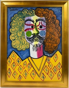 Pablo Picasso Spanish Oil on Canvas In The Style Of. Dali, Magritte, Chagall & Picasso Era