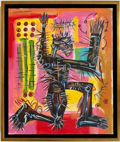 Jean Michel Basquiat Abstract In The Style of. Neo Expressionism & Modern Era Mixed Media/Canvas.