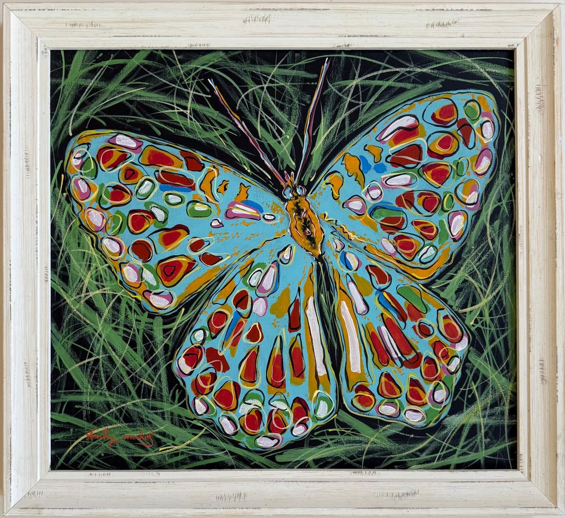 Andy Warhol American 1928-1987 Acrylic on Canvas Painting in the style of. Basquiat Pop Art Era (1 of 6)