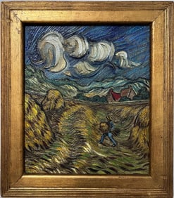 Vincent Van Gogh Dutch 1853-1890 Oil on Canvas painting. Gaugin & Van Gogh Impressionist Period.