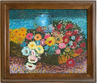 Vincent Van Gogh Dutch 1853-1890 Oil on Canvas painting. Gaugin & Van Gogh Impressionist Period.