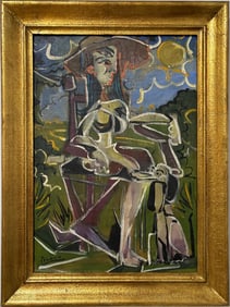 Pablo Picasso Spanish Oil on Canvas In The Style Of. Dali, Magritte, Chagall & Picasso Era