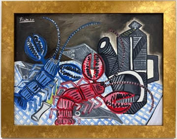 Pablo Picasso Spanish Oil on Canvas In The Style Of. Dali, Magritte, Chagall & Picasso Era