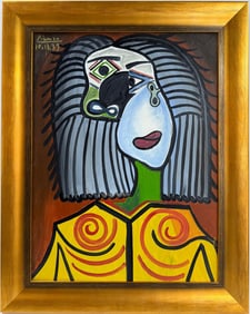 Pablo Picasso Spanish Oil on Canvas In The Style Of. Dali, Magritte, Chagall & Picasso Era