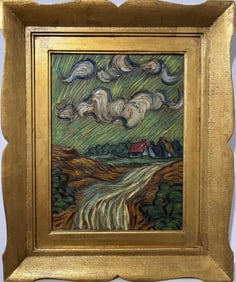 Vincent Van Gogh Dutch 1853-1890 Oil on Canvas painting. Gaugin & Van Gogh Impressionist Period.