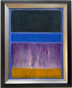 Mark Rothko Russian 1903 - 1970 Oil on Canvas painting in the style of. Pollock, Kline, Abstract Era