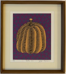 Yayoi Kusama (B.1929), In the Style of. Andy Warhol and Haring Pop Art Era. Screenprint