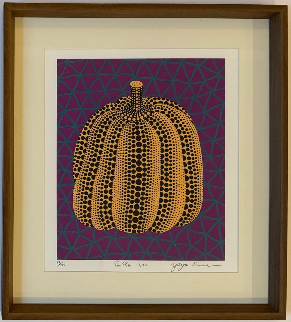 Yayoi Kusama (B.1929), In the Style of. Andy Warhol and Haring Pop Art Era. Screenprint (1 of 6)