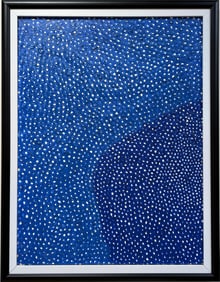 Yayoi Kusama (B.1929), In the Style of. Andy Warhol and Haring Pop Art Era. Oil on Canvas