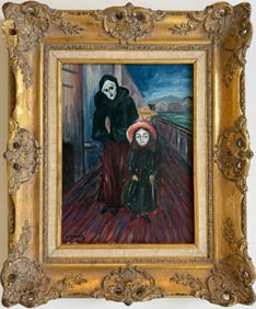 Edvard Munch Norwegian 1863-1944 Oil on Canvas. In the Style of. Expressionist