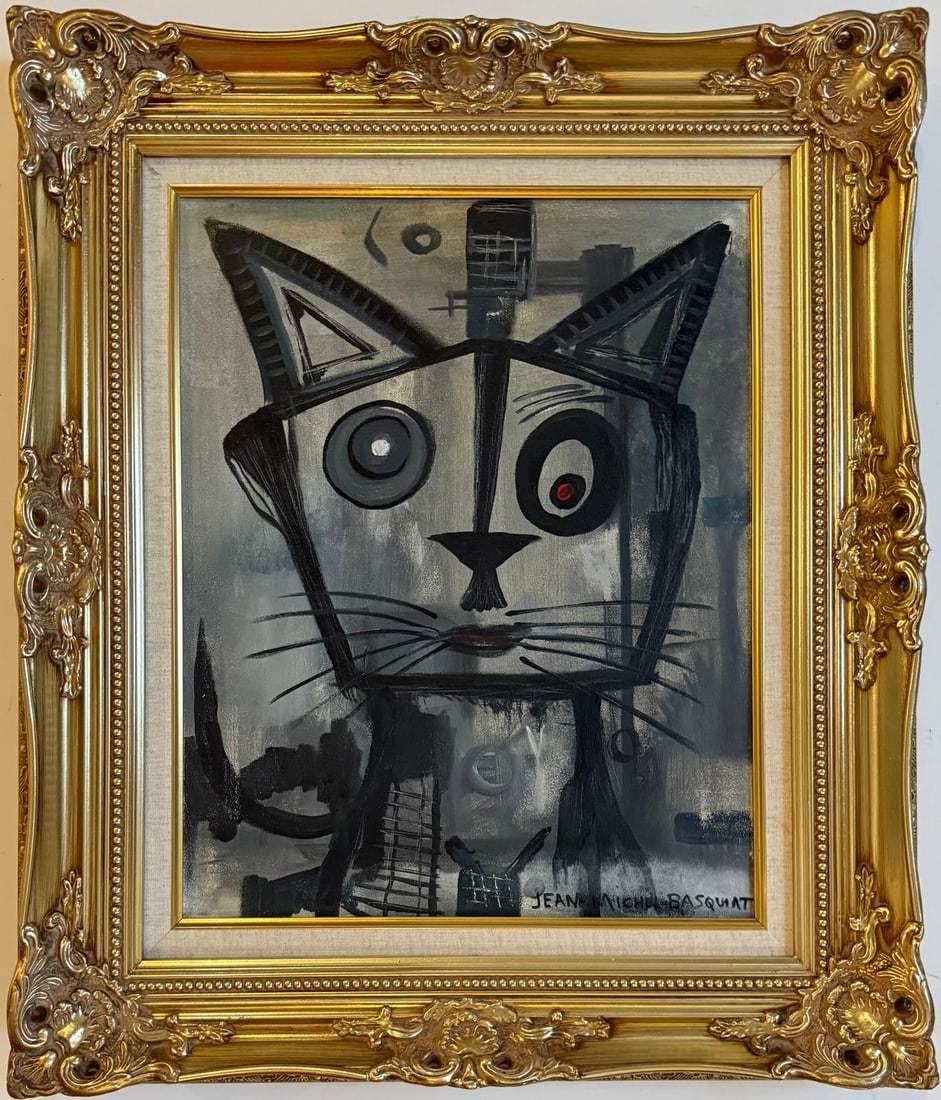 Jean Michel Basquiat Abstract In The Style of. Neo Expressionism & Modern Era Mixed Media/Canvas. (1 of 7)