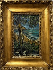 Vincent Van Gogh Dutch 1853-1890 Oil on Canvas painting. Gaugin & Van Gogh Impressionist Period.