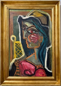 Pablo Picasso Spanish Oil on Canvas painting . Dali, Chagall & Picasso Erao