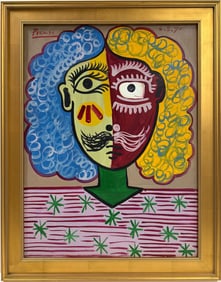Pablo Picasso Spanish Oil on Canvas painting in the style of. Dali, Chagall & Picasso Erao