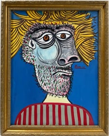 Pablo Picasso Spanish Oil on Canvas painting in the style of. Dali, Chagall & Picasso Erao