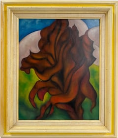 Georgia O'Keeffe American 1887 - 1986 Oil On Canvas Painting in the style of. Abstract-Expressionist
