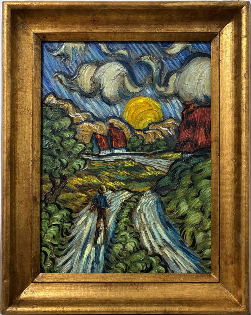 Vincent Van Gogh Dutch 1853-1890 Oil on Canvas painting. Gaugin & Van Gogh Impressionist Period. (1 of 6)