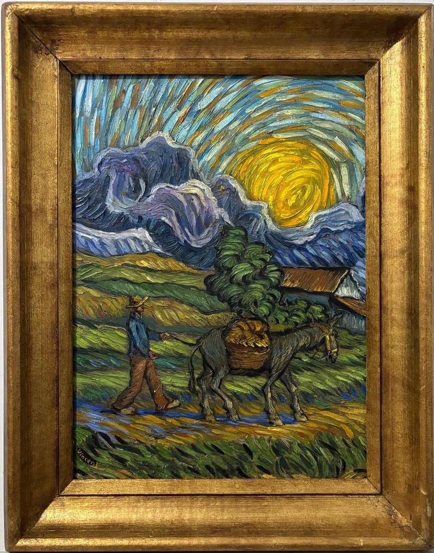 Vincent Van Gogh Dutch 1853-1890 Oil on Canvas painting. Gaugin & Van Gogh Impressionist Period. (1 of 6)