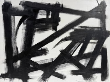 Franz Kline American Oil On canvas Painting In the style of Abstract-Expressionist Style Era
