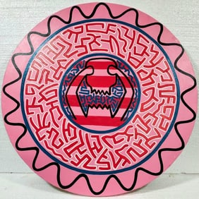 Keith Haring American 1958 - 1990 Felt Pen on Paper In The Style of. Warhol and Haring Pop Art Era.
