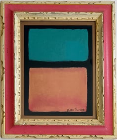 Mark Rothko American 1903 - 1970 Gouche on paper painting In The Style of .Pollock Picasso Era