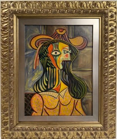 Pablo Picasso Spanish Oil on Canvas In The Style Of. Dali, Magritte, Chagall & Picasso Era