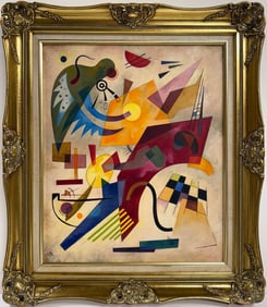 Wassily Kandinsky Oil on Canvas Painting in the style of. Malevich & Kandinsky Abstraction Period