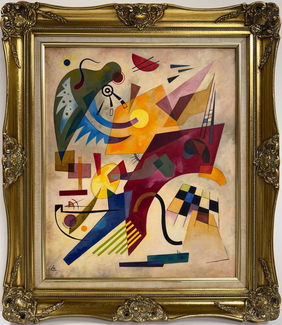 Wassily Kandinsky Oil on Canvas Painting in the style of. Malevich & Kandinsky Abstraction Period (1 of 6)