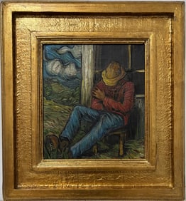 Vincent Van Gogh Dutch 1853-1890 Oil on Canvas painting in the style of. Gaugin, Monet, Degas Period