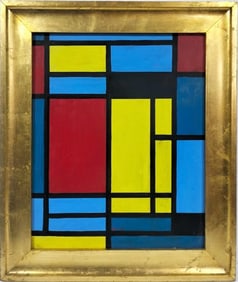 Piet Mondrian Dutch 1872- 1911 Oil on Paper Painting in the style of. Modernism and Abstraction Era
