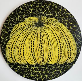 Yayoi Kusama (B.1929), In the Style of. Andy Warhol and Haring Pop Art Era. Oil on Canvas