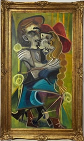 Pablo Picasso Spanish Oil on Canvas painting in the style of. Dali, Chagall & Picasso Era