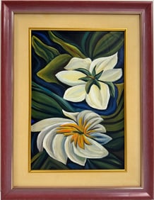 Georgia O'Keeffe American Oil On Canvas Painting in the style of. Pollock & O'Keeffe. Abstract Era