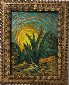 Vincent Van Gogh Dutch 1853-1890 Oil on Canvas painting in the style of. Gaugin, Monet, Degas Period