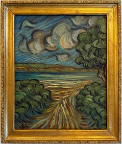 Vincent Van Gogh Dutch 1853-1890 Oil on Canvas painting in the style of. Gaugin, Monet, Degas Period