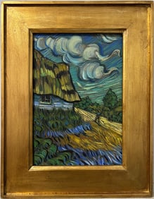 Vincent Van Gogh Dutch 1853-1890 Oil on Canvas painting in the style of. Gaugin, Monet, Degas Period