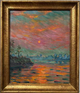 Claude Monet French 1840 - 1926 Oil on Canvas In the Style of. Renoir & Manet Impressionist Era.: Title: Untitle Technique: Oil on canvas Measures: 14 x 12 in Year: Undated Condition: Good Provenance: Private collection Visual Description:This luminous oil painting captures the gentle, atmospheric