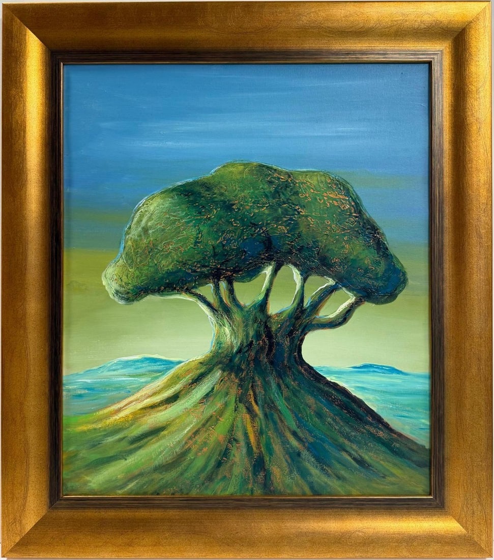 Nicolas Garcia Uriburu Argentine Oil on Canvas in the Style of. (1 of 7)