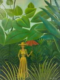 Henri Rousseau French Oil on Canvas In the style of. Van Gogh and Monet impressionist period.