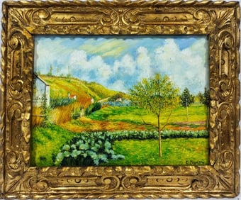 Camille Pissarro Danish-French Oil on Canvas In the style of. Monet and Degas impressionist Period.
